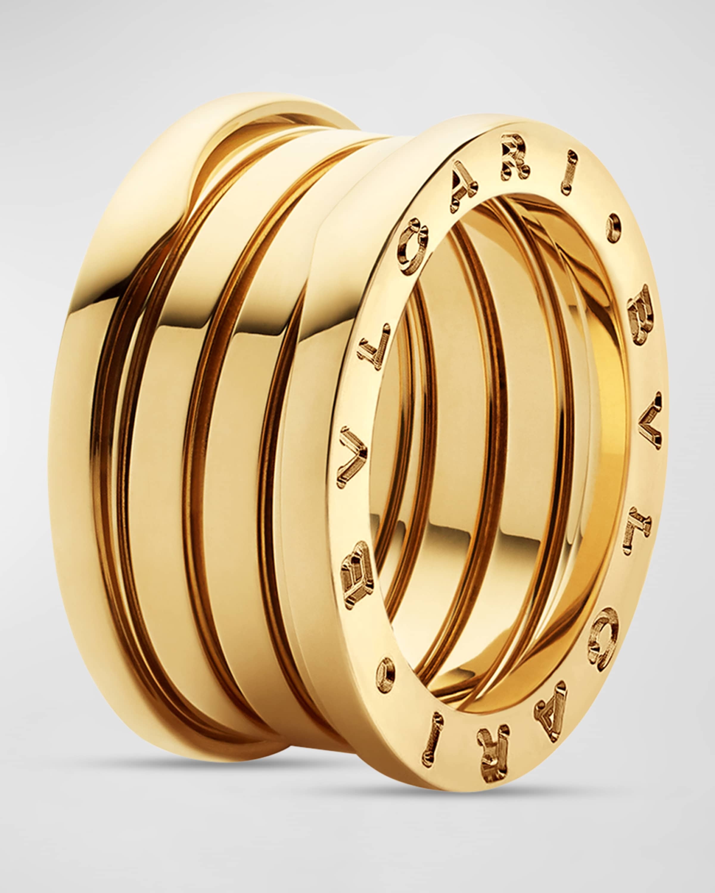 B.Zero1 18K Yellow Gold 4-Band Ring, EU 62 / US 10 - 1