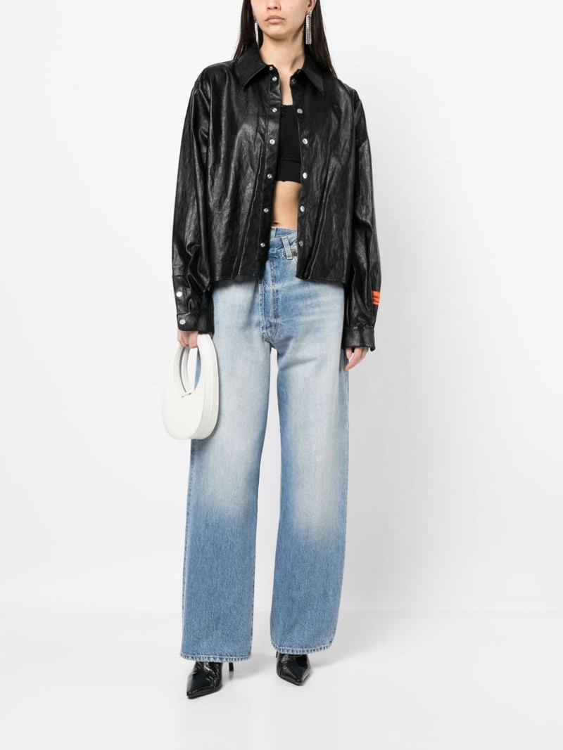 Heron Preston shimmer-finish long-sleeve shirt outlook