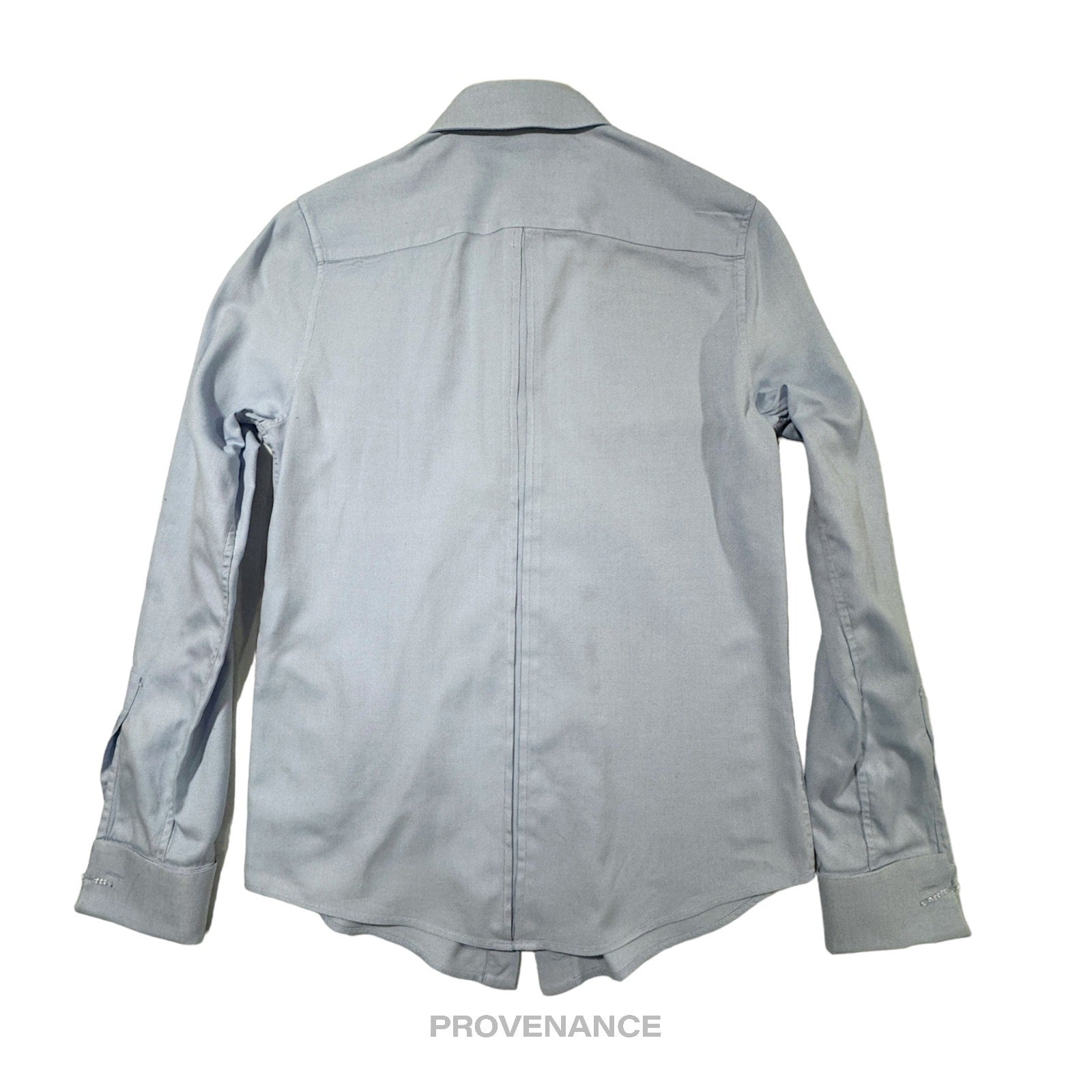 Balenciaga Monogram Woven Shirt - Powder Blue S - 2
