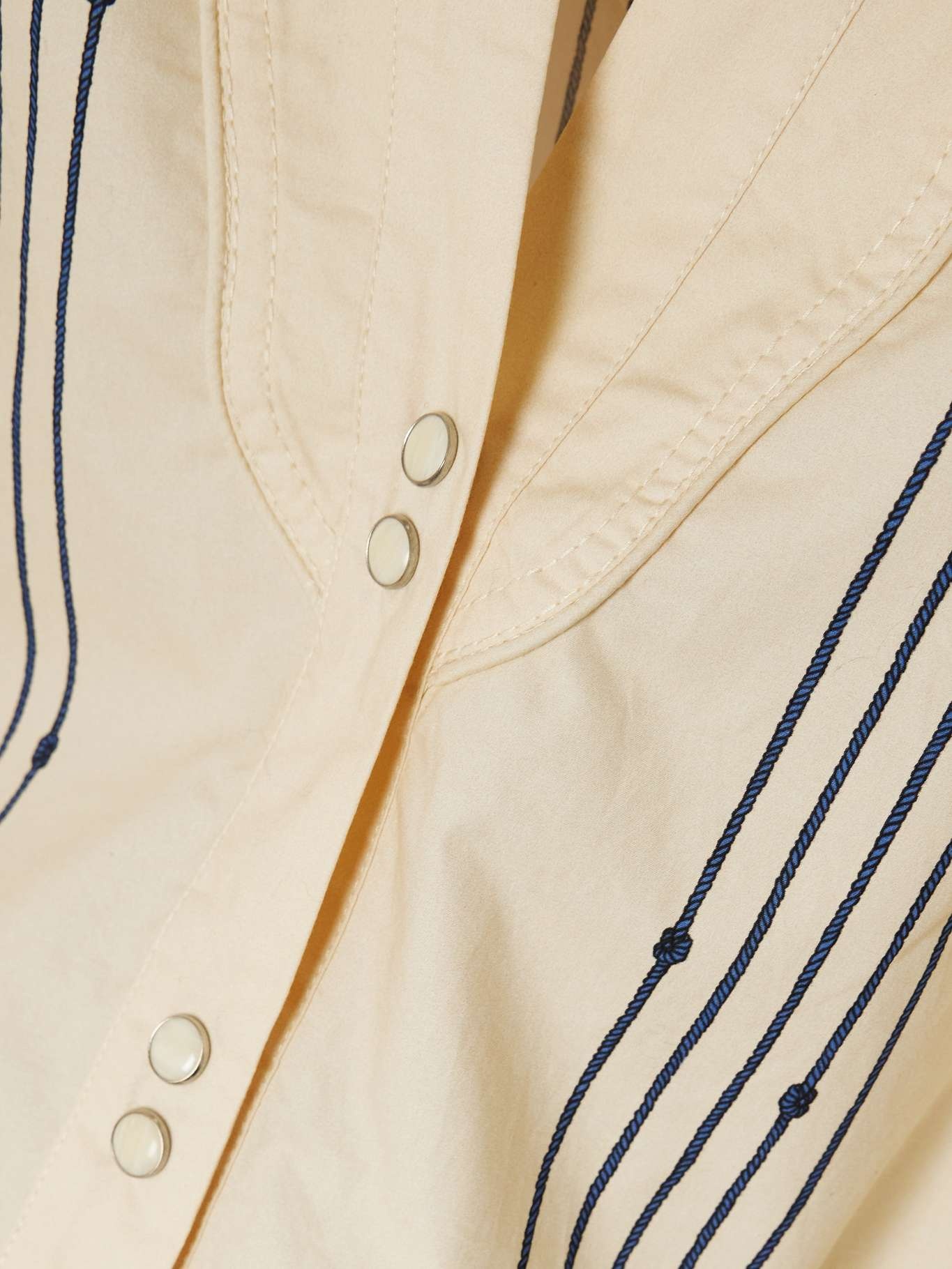 Cabos Sueltos printed cotton-poplin shirt Cream - 4