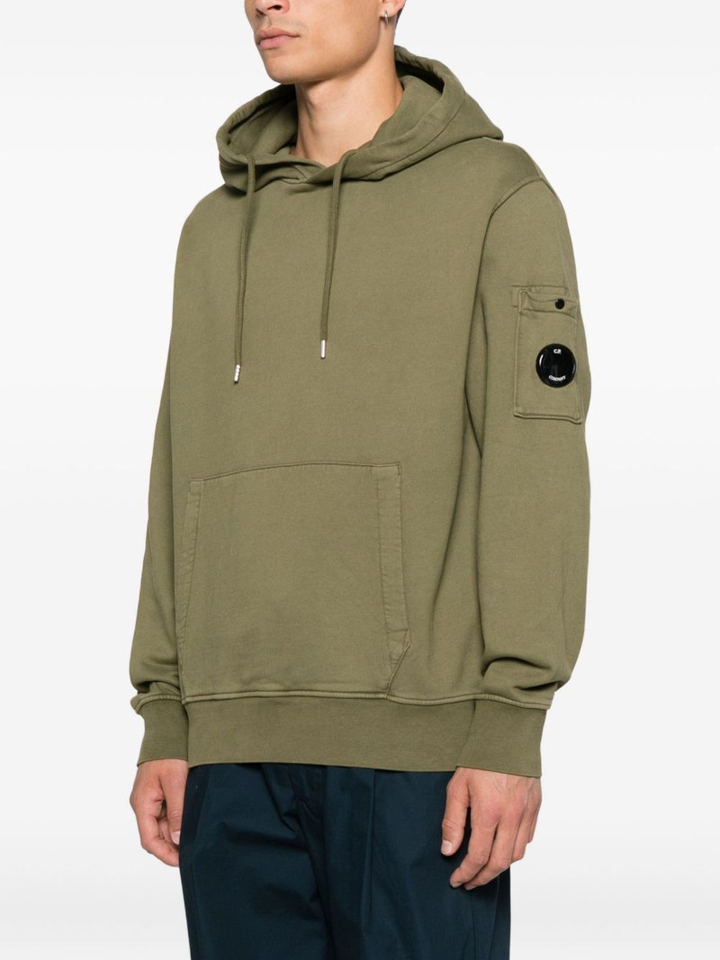 Lens-detail cotton hoodie 3