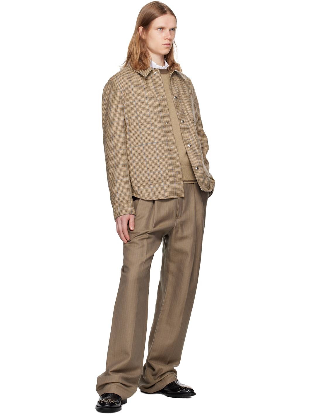 Brown Snap Utility Jacket - 4