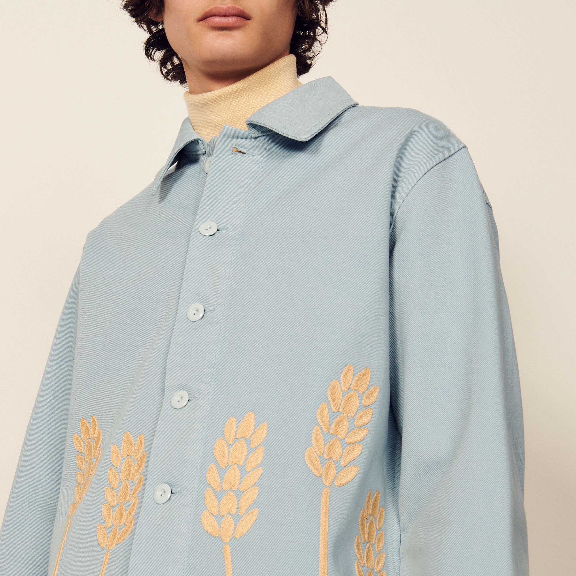 Embroidered cotton jacket - 5