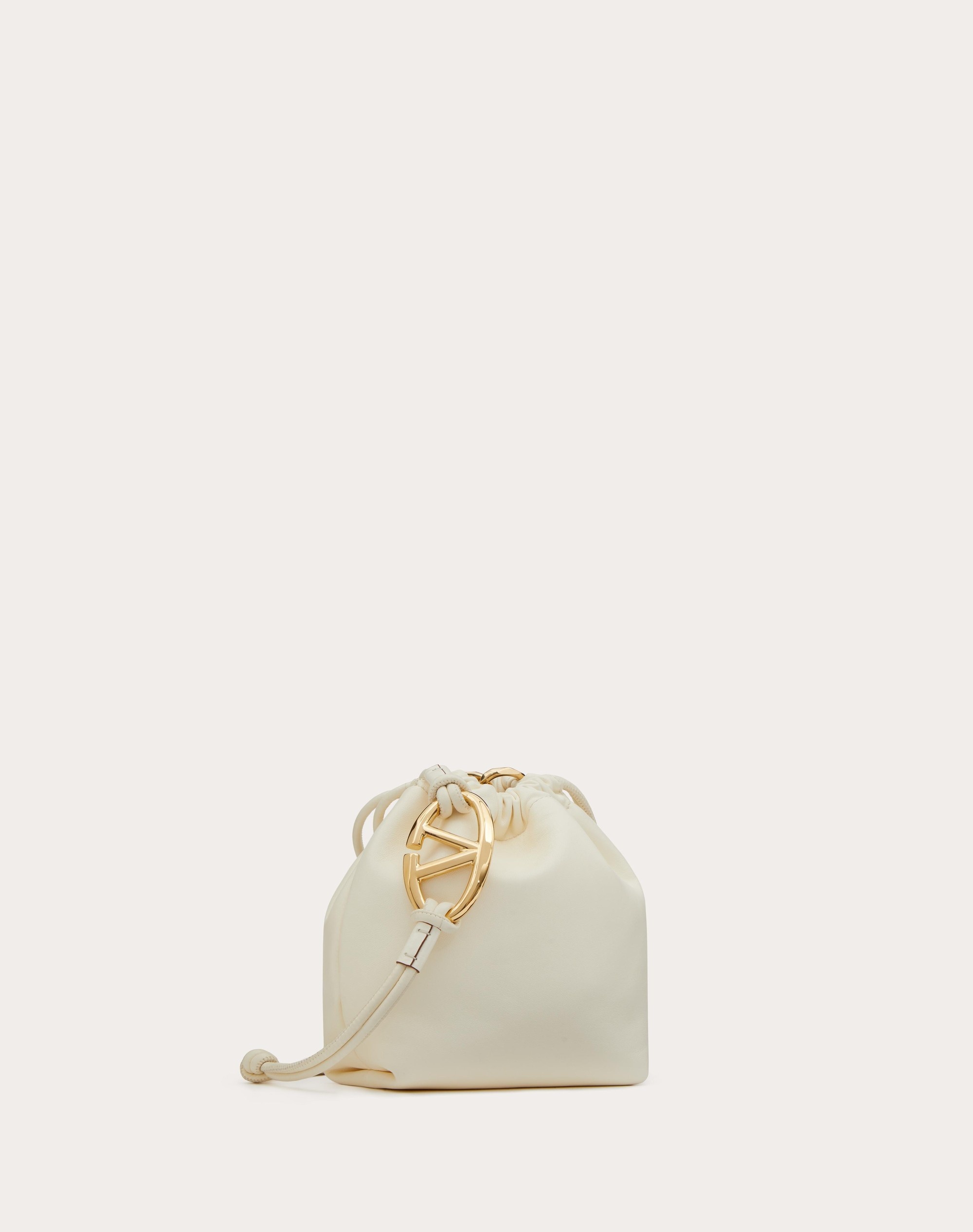 VLOGO POUF NAPPA LEATHER MINI BUCKET BAG - 2