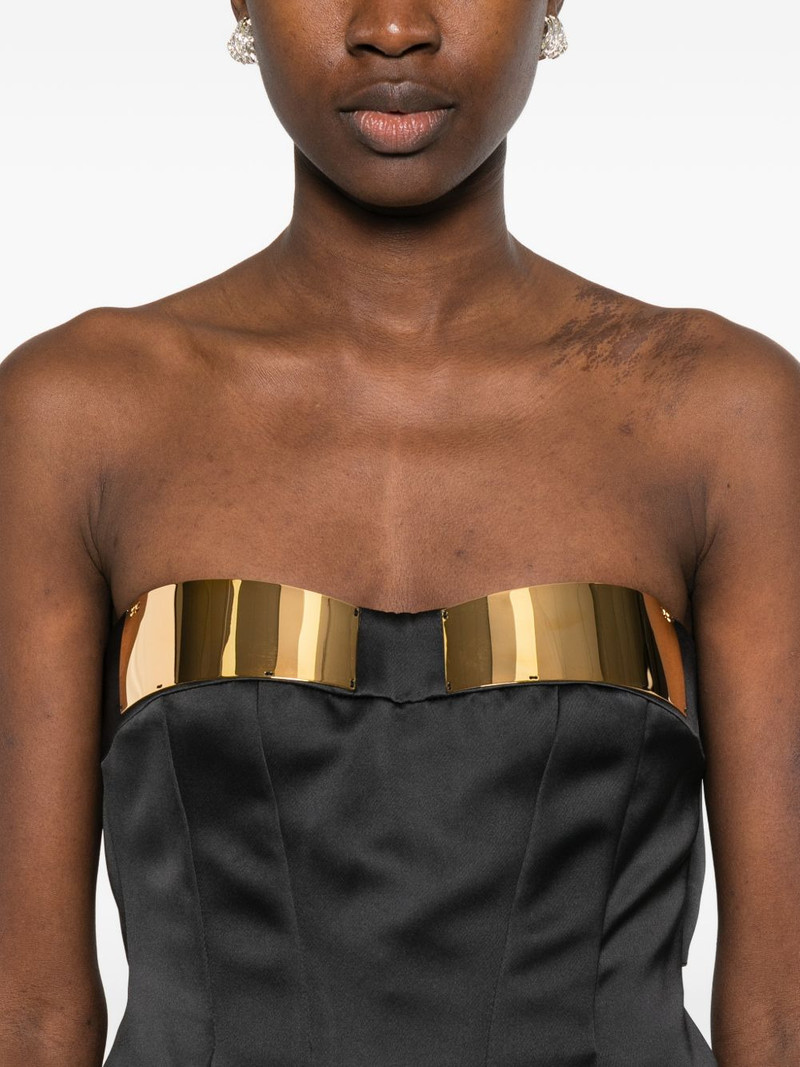 metallic strapless dress 5