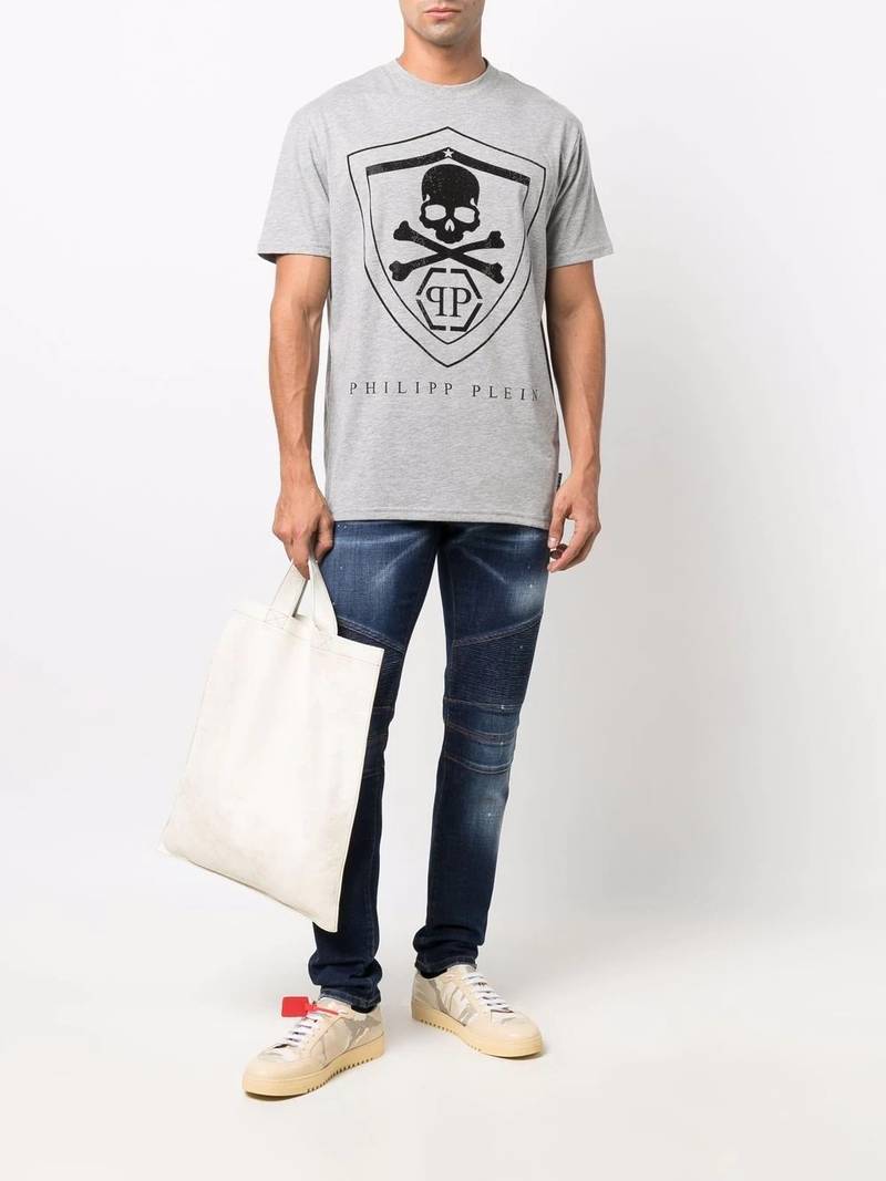 PHILIPP PLEIN skull-logo print T-shirt outlook
