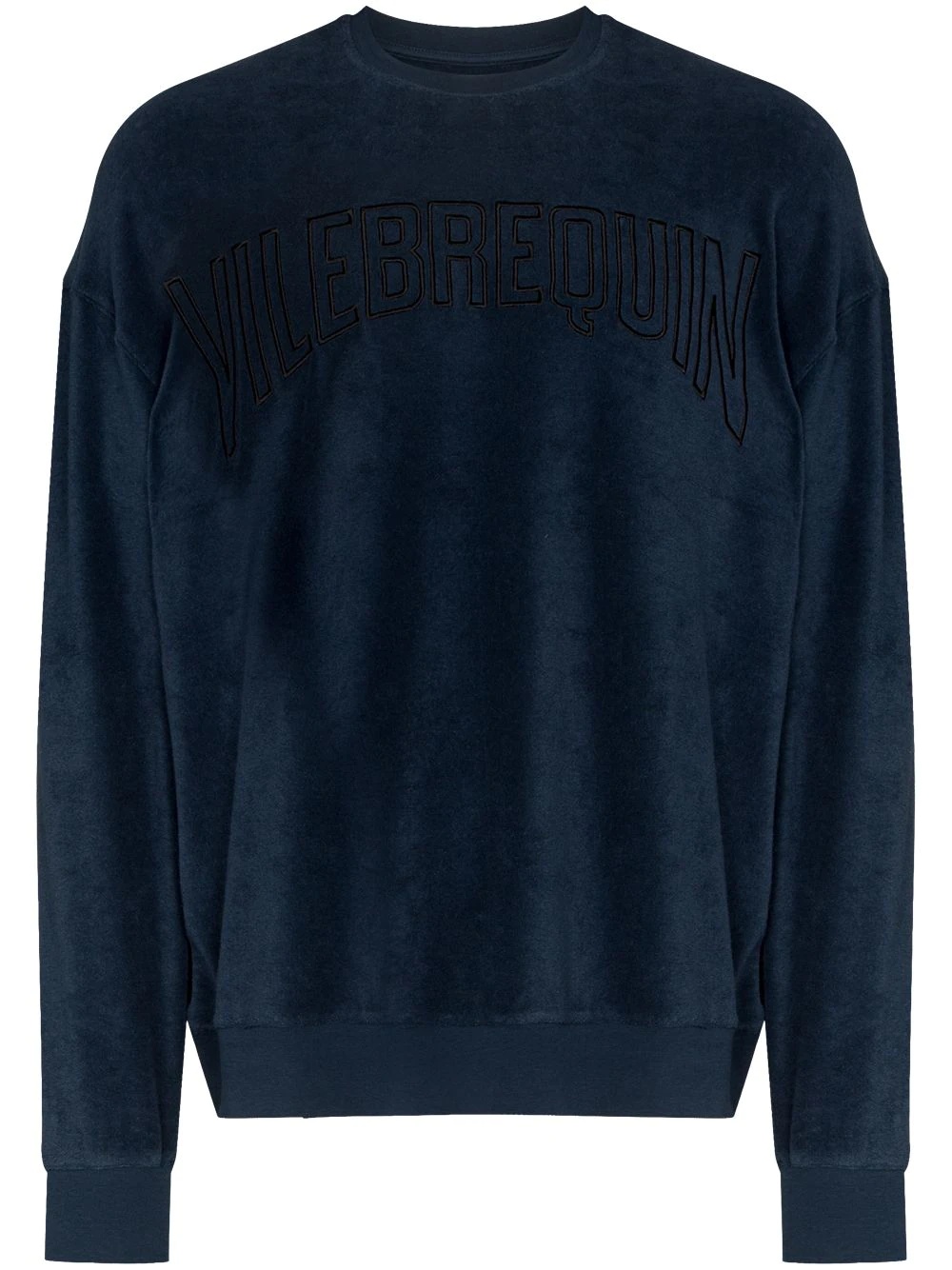 terrycloth logo-embroidered sweatshirt - 1