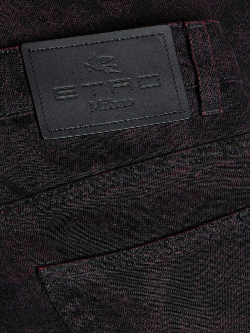 paisley-pattern 슬림핏 청바지 6