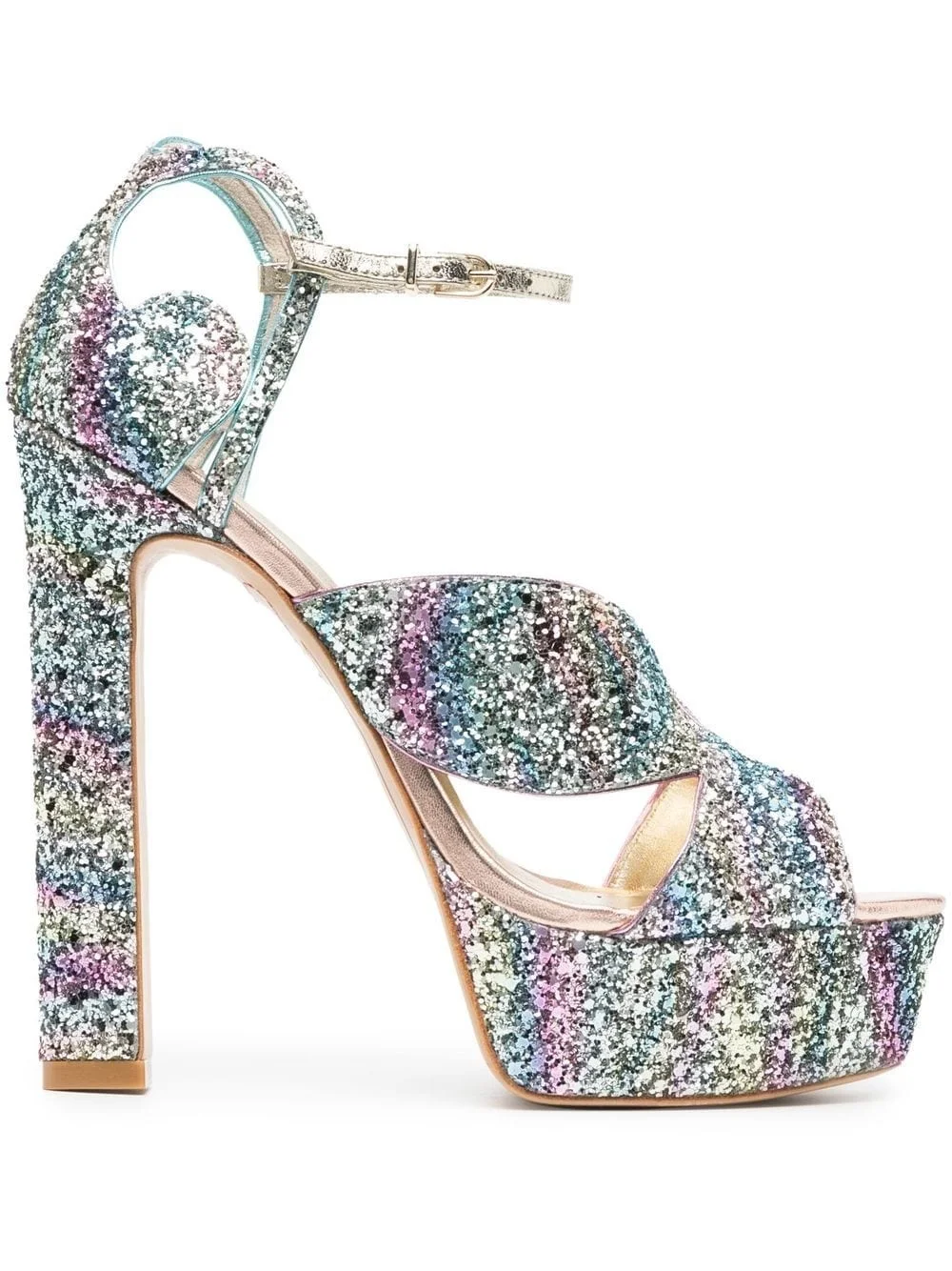 Rita 140mm glitter sandals - 1