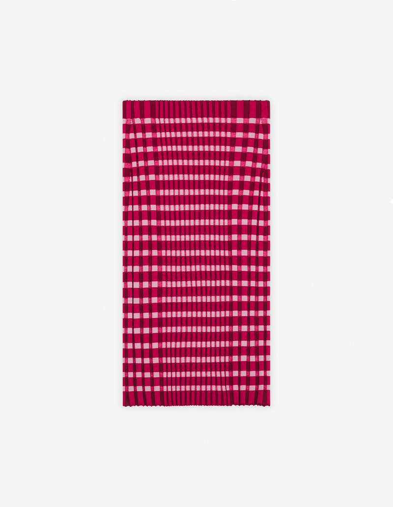 CHECKED RIBBED MIDI SKIRT 6