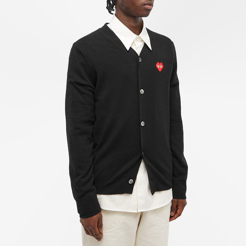Comme des Garçons PLAY Comme des Garçons Play Invader Heart V-Neck Cardigan outlook