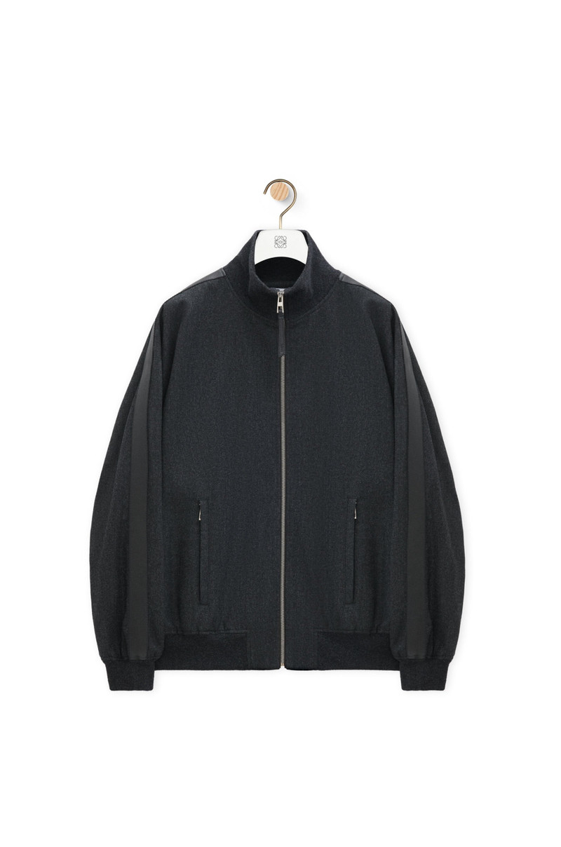Tracksuit jacket in wool and cashmere - 1