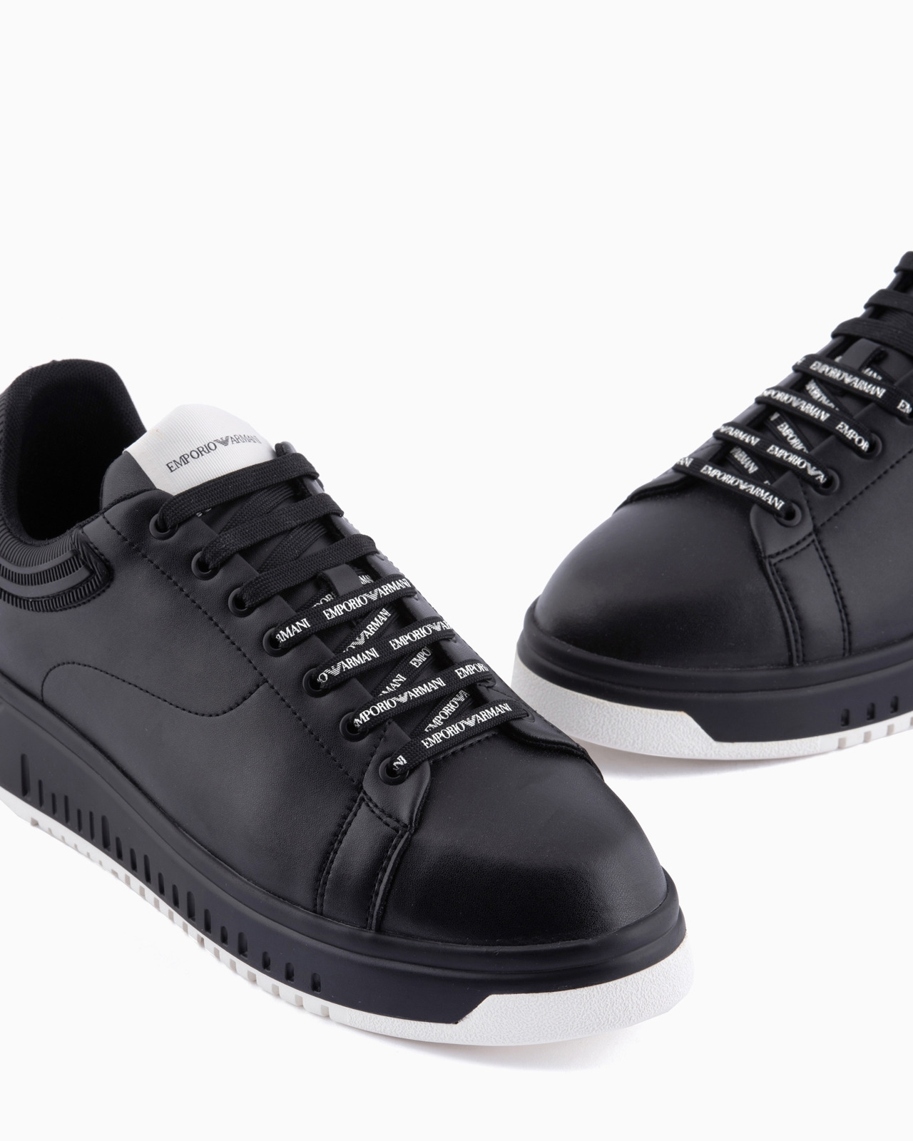 Leather sneakers with rubber back knurled sole - 5