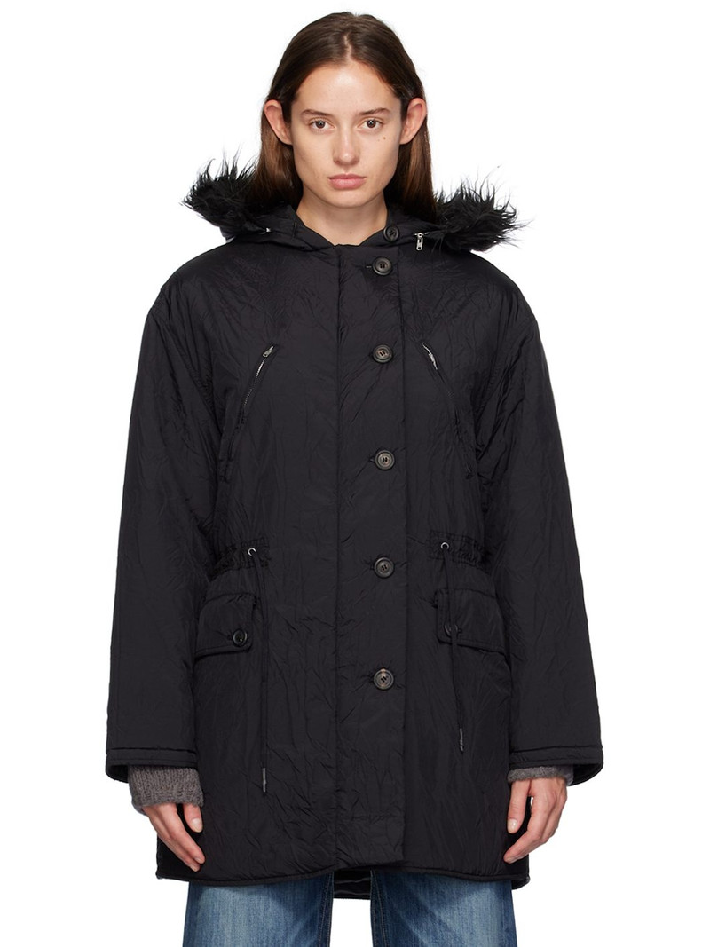 Subtle Parka Shining Black Crinkle Solaro 1