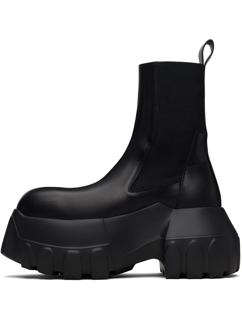 Rick Owens Black Beatle Mega Tractor Chelsea Boots outlook