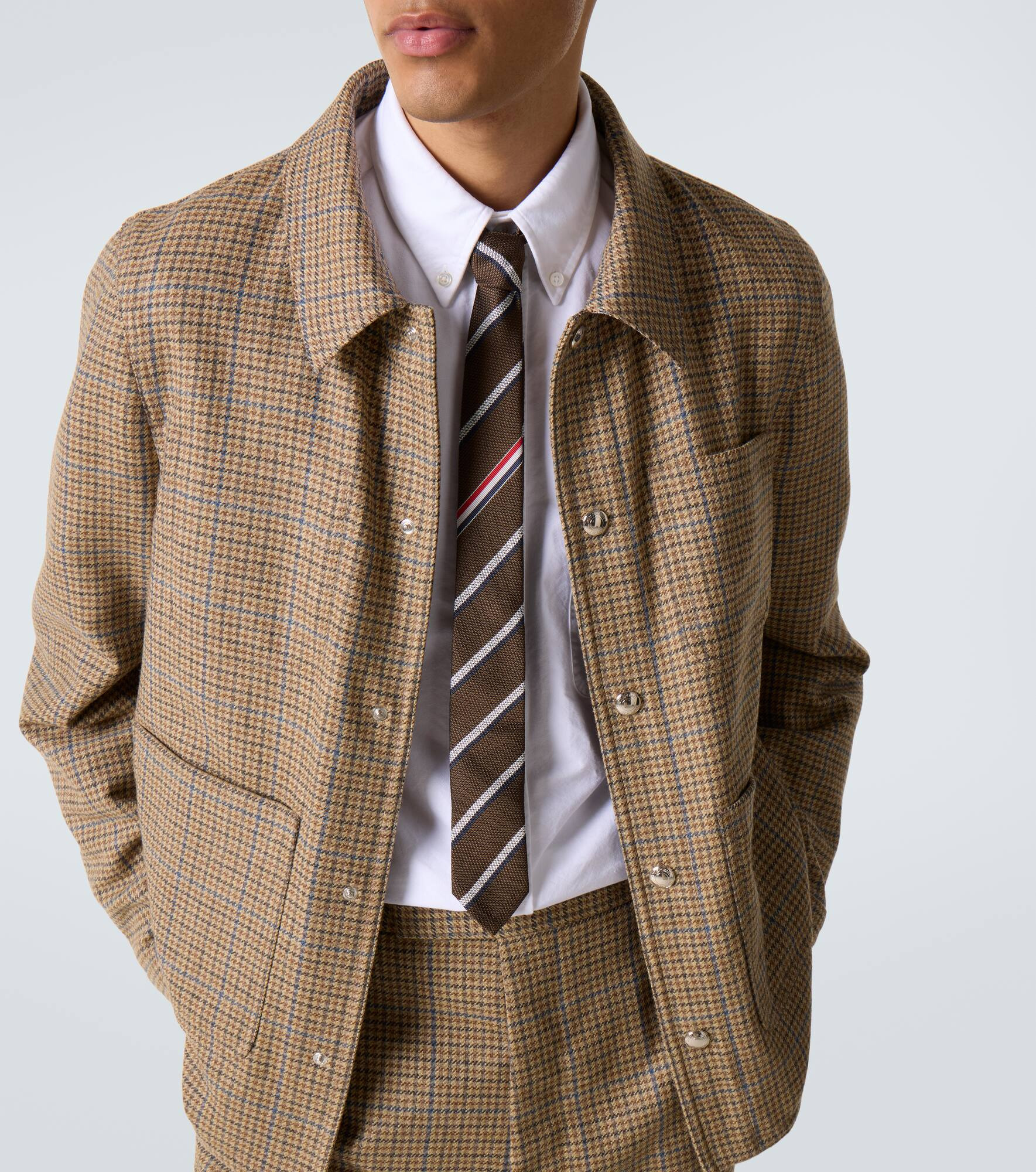 Checked wool tweed overshirt - 5