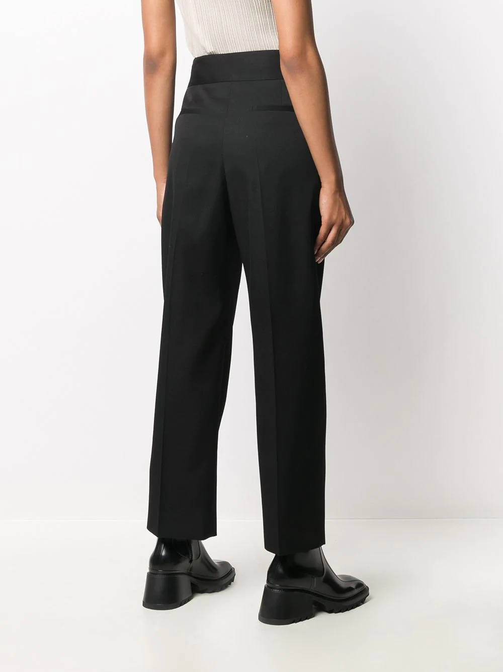 straight-leg tailored trousers - 4