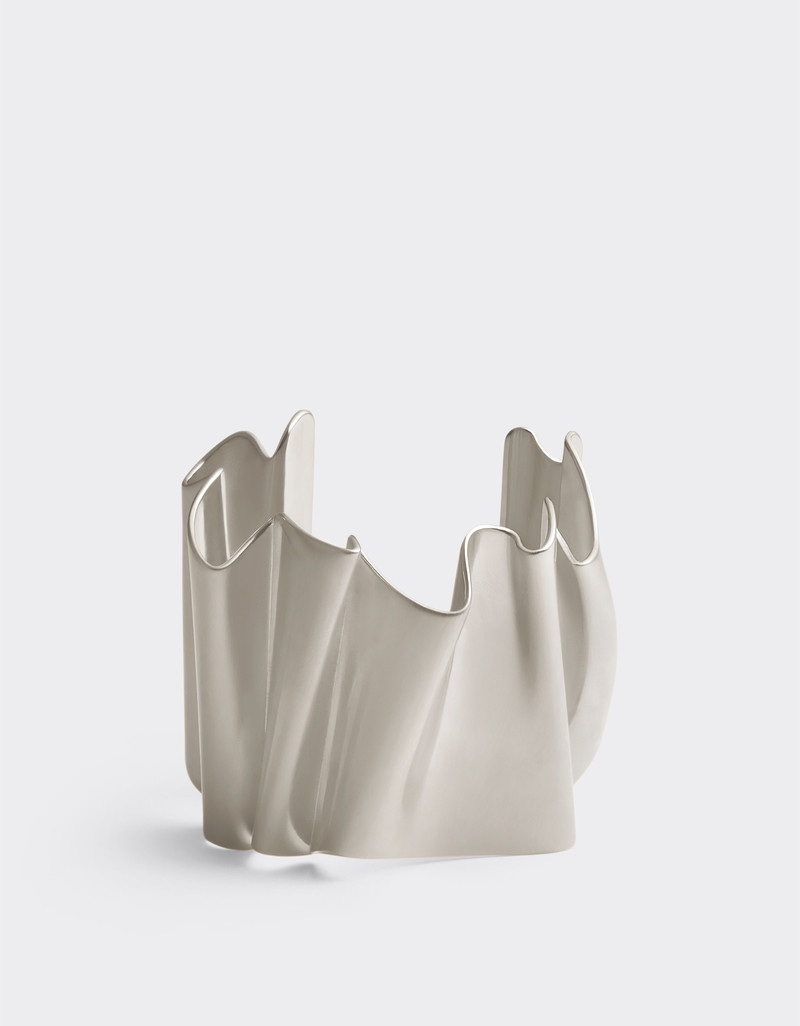 Rigid brass bracelet with satin palladium finish 1