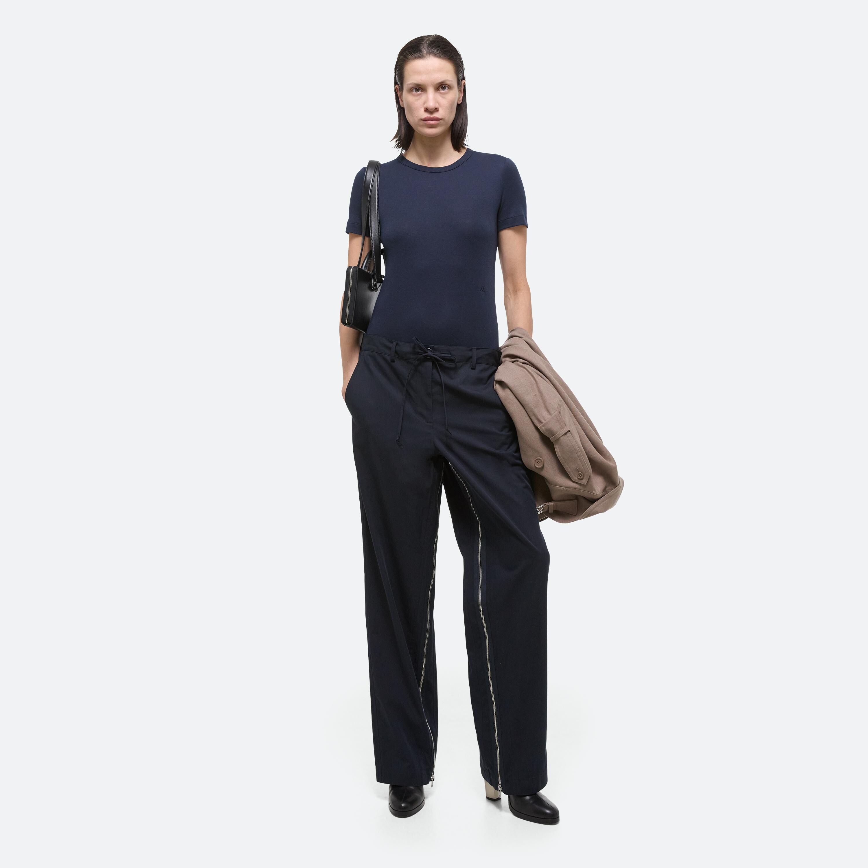 WIDE LEG GUSSET PANTS - 2