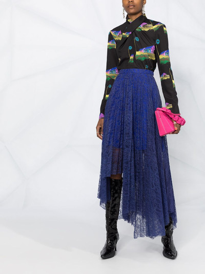 MSGM floral lace overlay skirt outlook