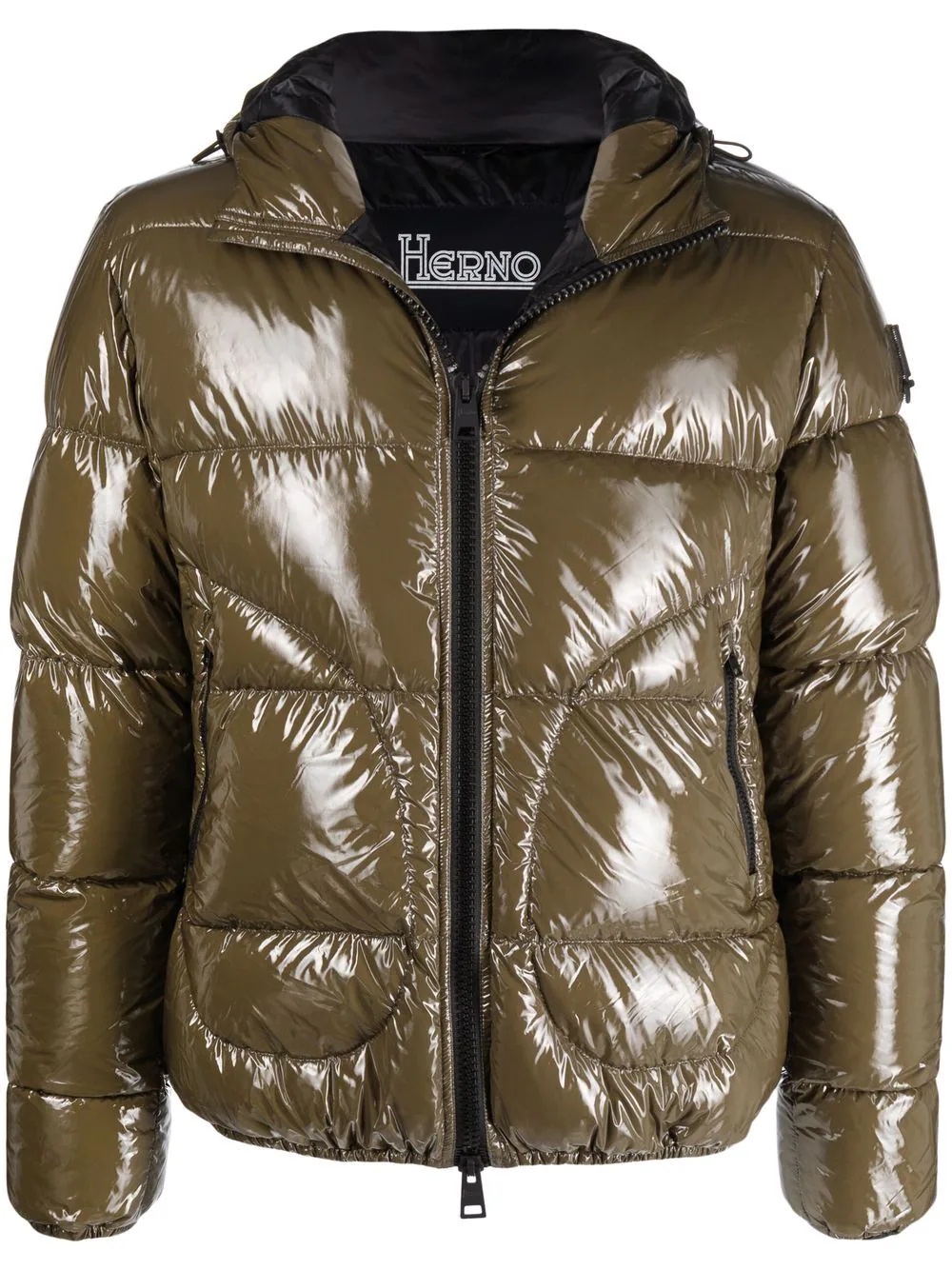 glossy puffer down jacket - 1