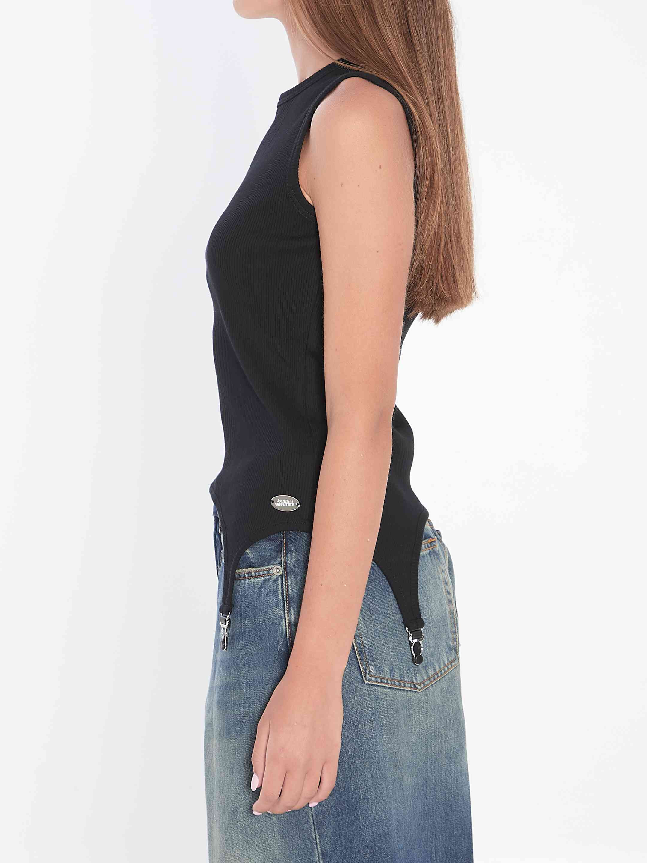 Jean Paul Gaultier Women Tank Top With Lingerie Garter - 3