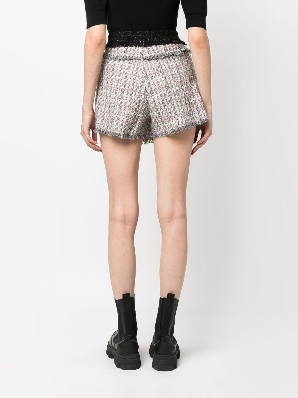 wrap-front tweed skorts - 4