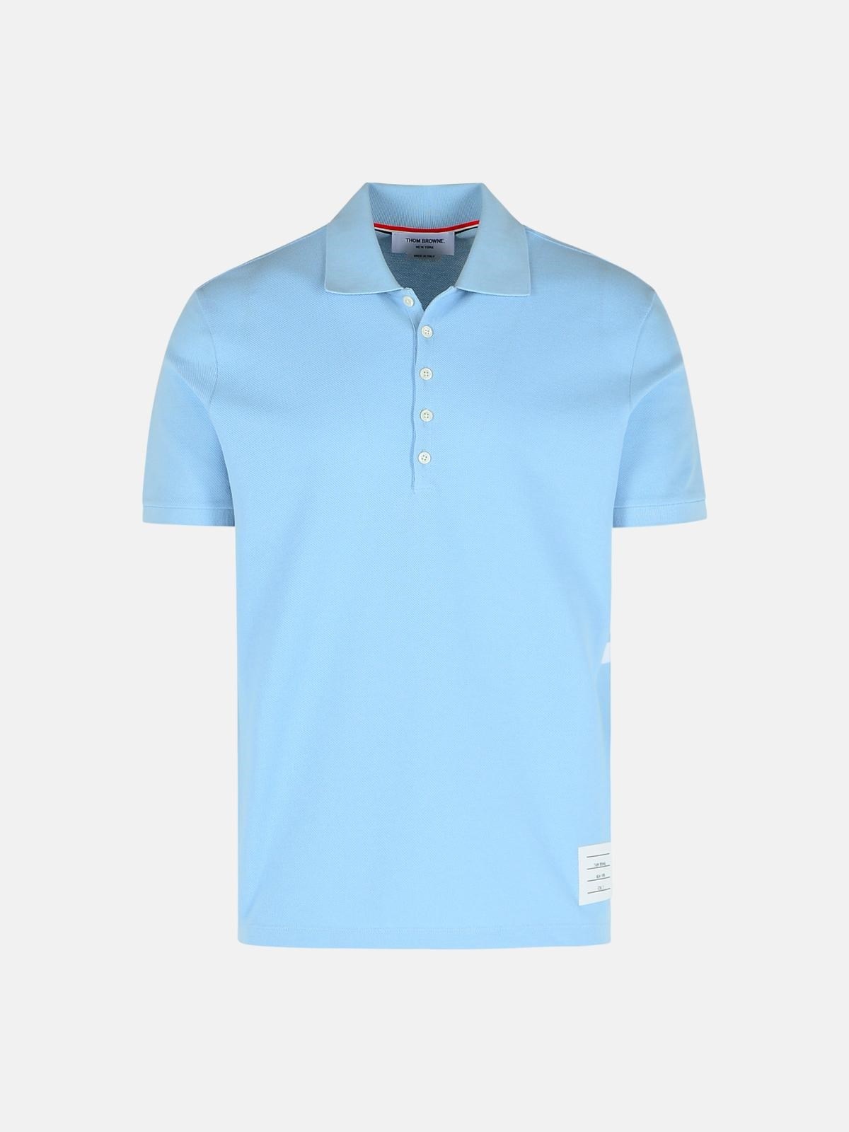 POLO SHIRT IN LIGHT BLUE COTTON - 1