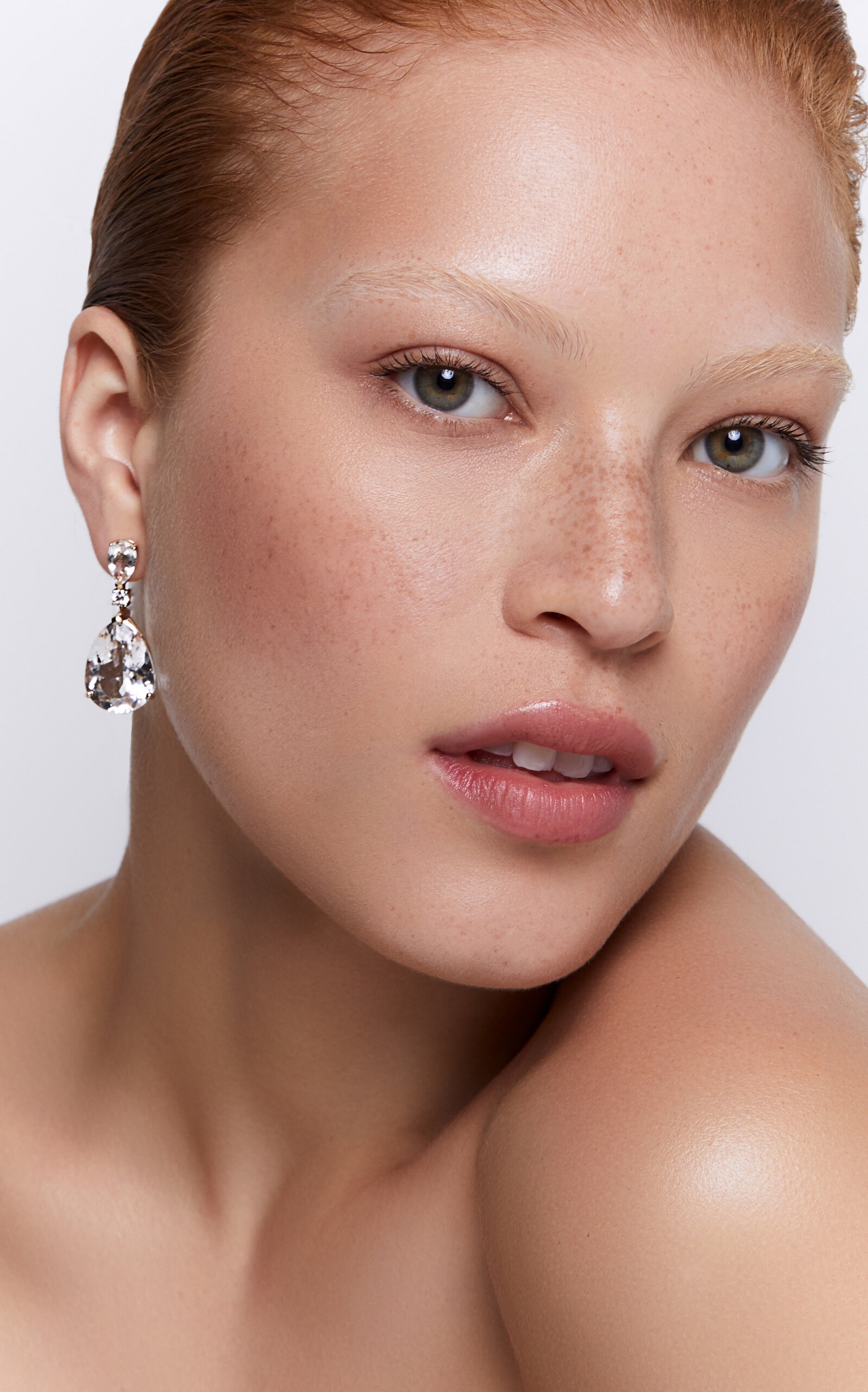 14kt Yellow Gold White Topaz Sophia Earrings white - 3