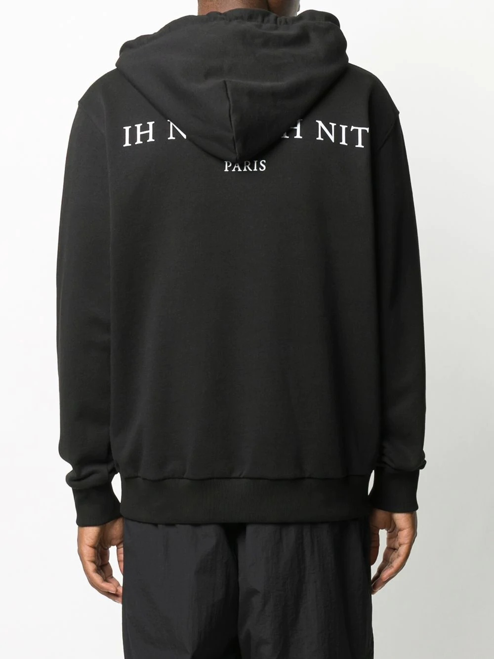 photograph print drawstring hoodie - 4