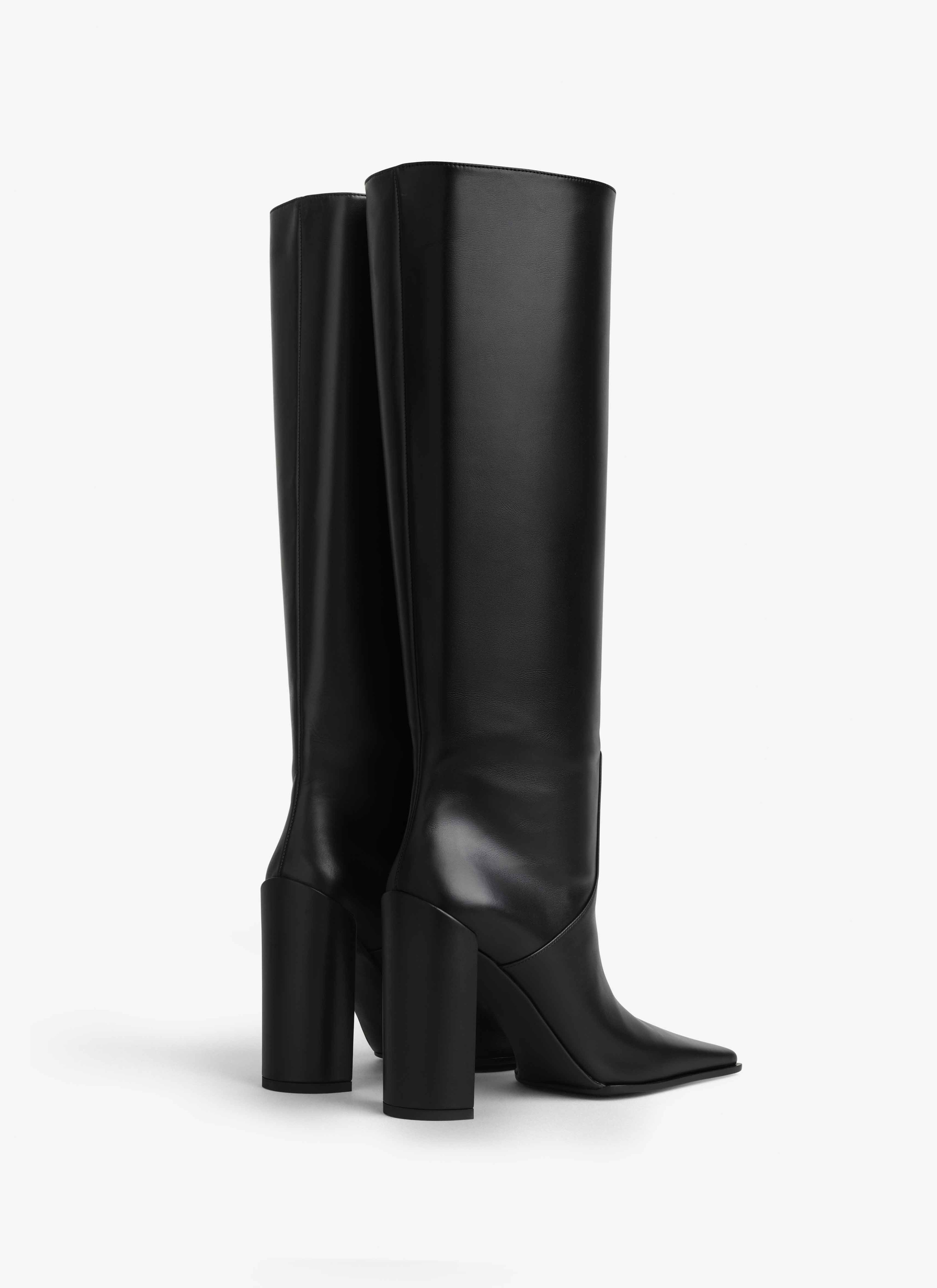 SQUARE KNEE BOOTS IN CALFSKIN - 2