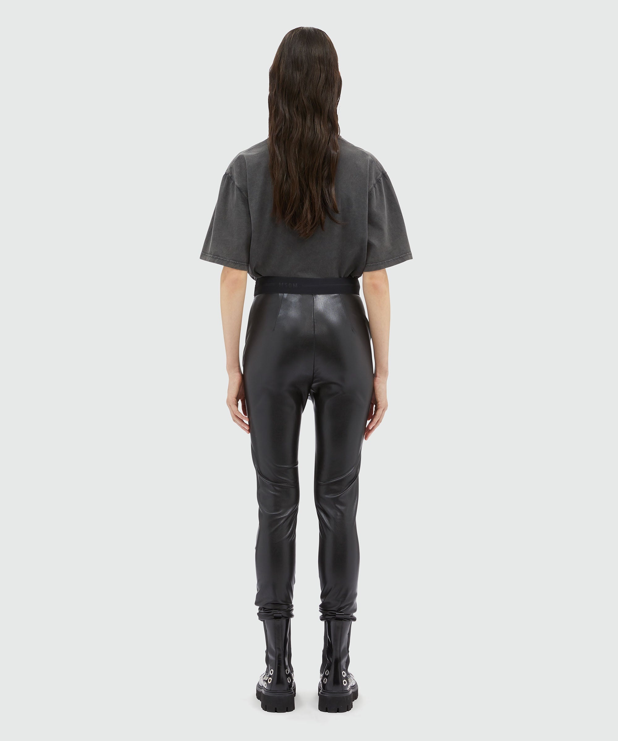 Faux-leather leggings - 3