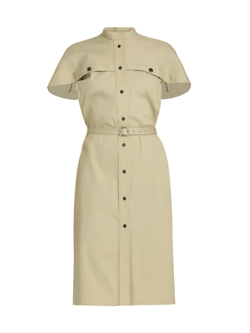 Women's Poplin Storm Flap Shirtdress - Burnt Sage 1