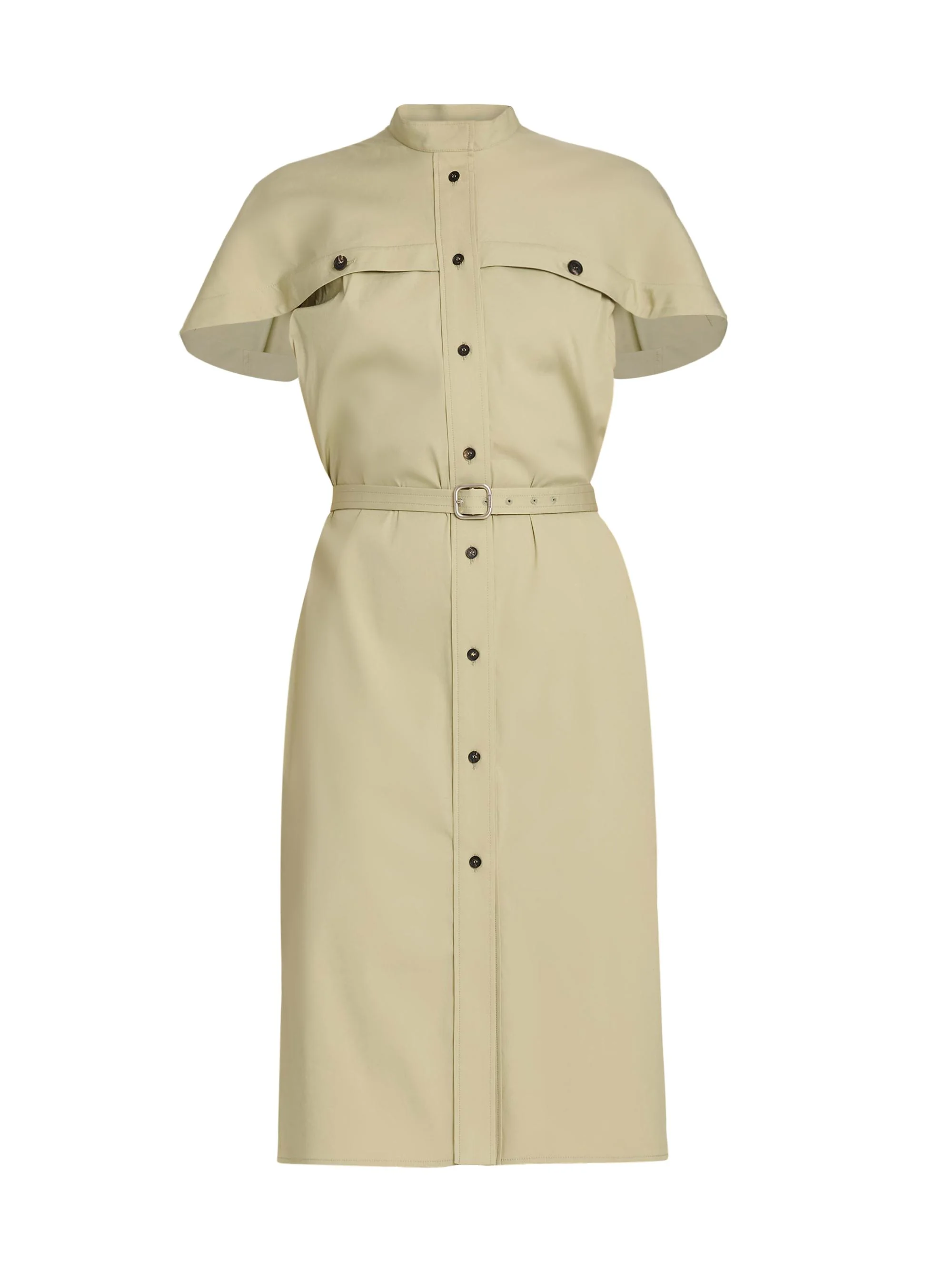 Women's Poplin Storm Flap Shirtdress - Burnt Sage - 1
