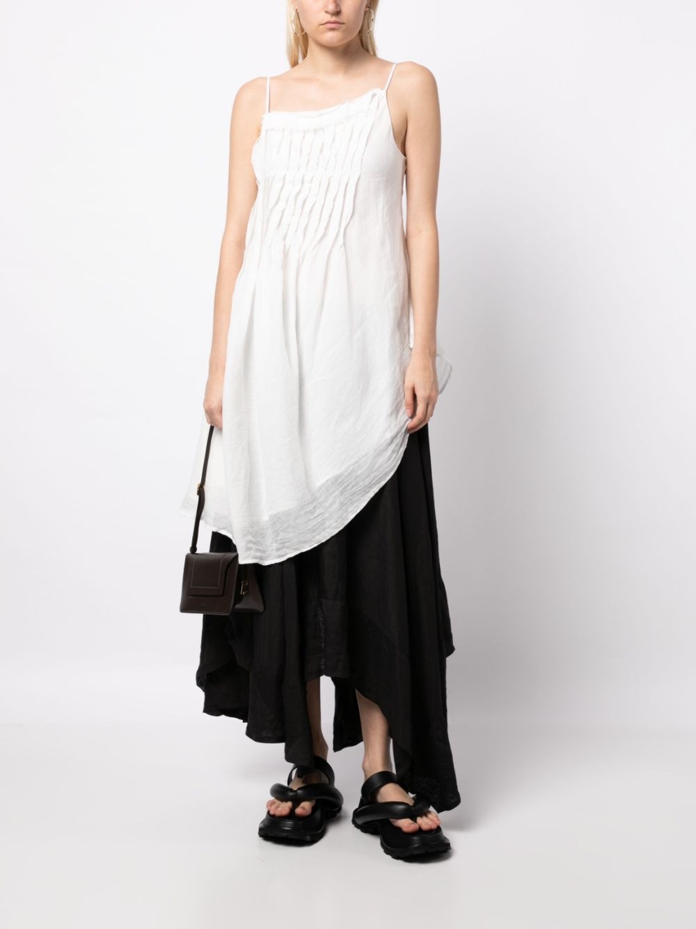 asymmetric-design sleeveless top - 2