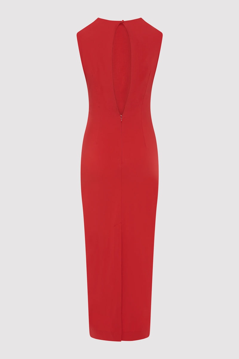Soft Sculptural Dress - Rosso - 9