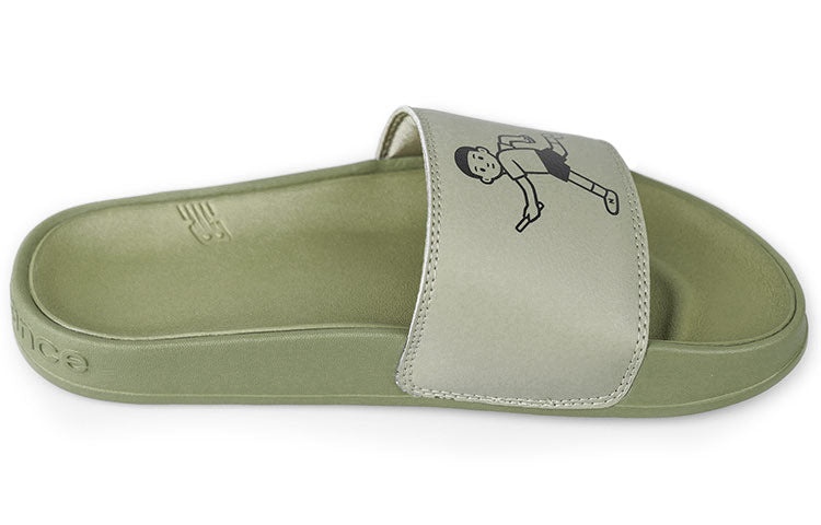 New Balance x Noritake Slippers Dark Green SMF200NO - 3