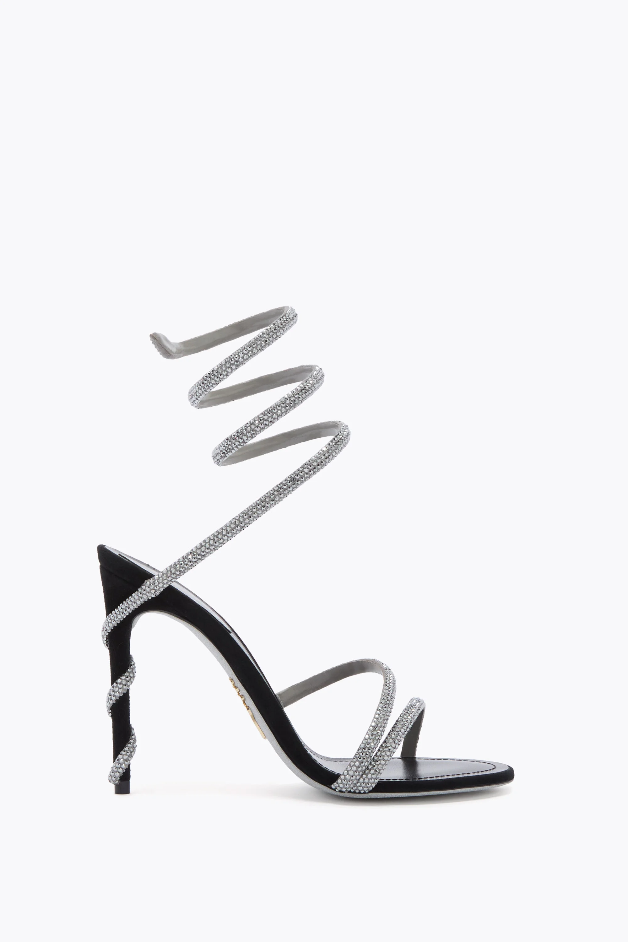 MARGOT BLACK SUEDE AND SILVER SANDAL 105 - 1