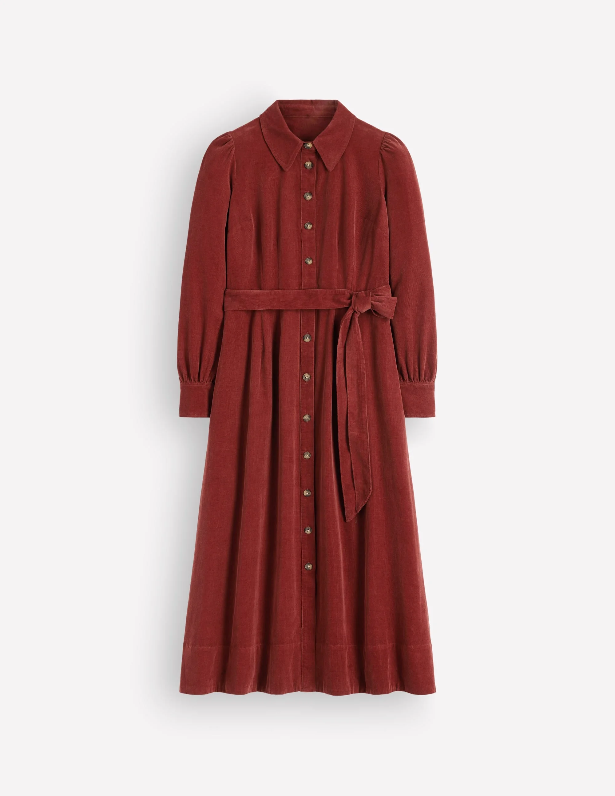 Maeve Cord Midi Shirt Dress-Spiced Apple - 1