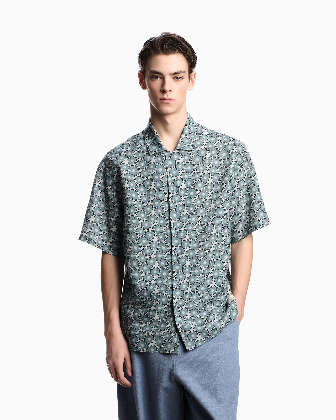 SHORT-SLEEVED VISCOSE-BLEND SHIRT WITH ALL-OVER PRINT FROM THE PEACE CAPSULE COLLECTION - 4