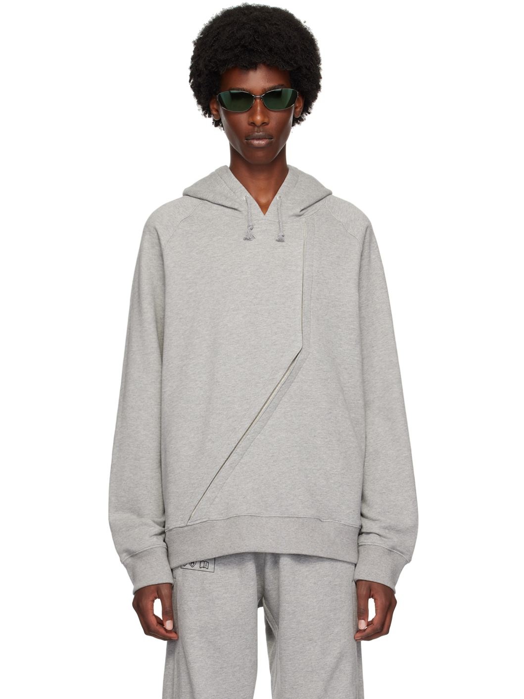 Gray Split Hoodie - 1