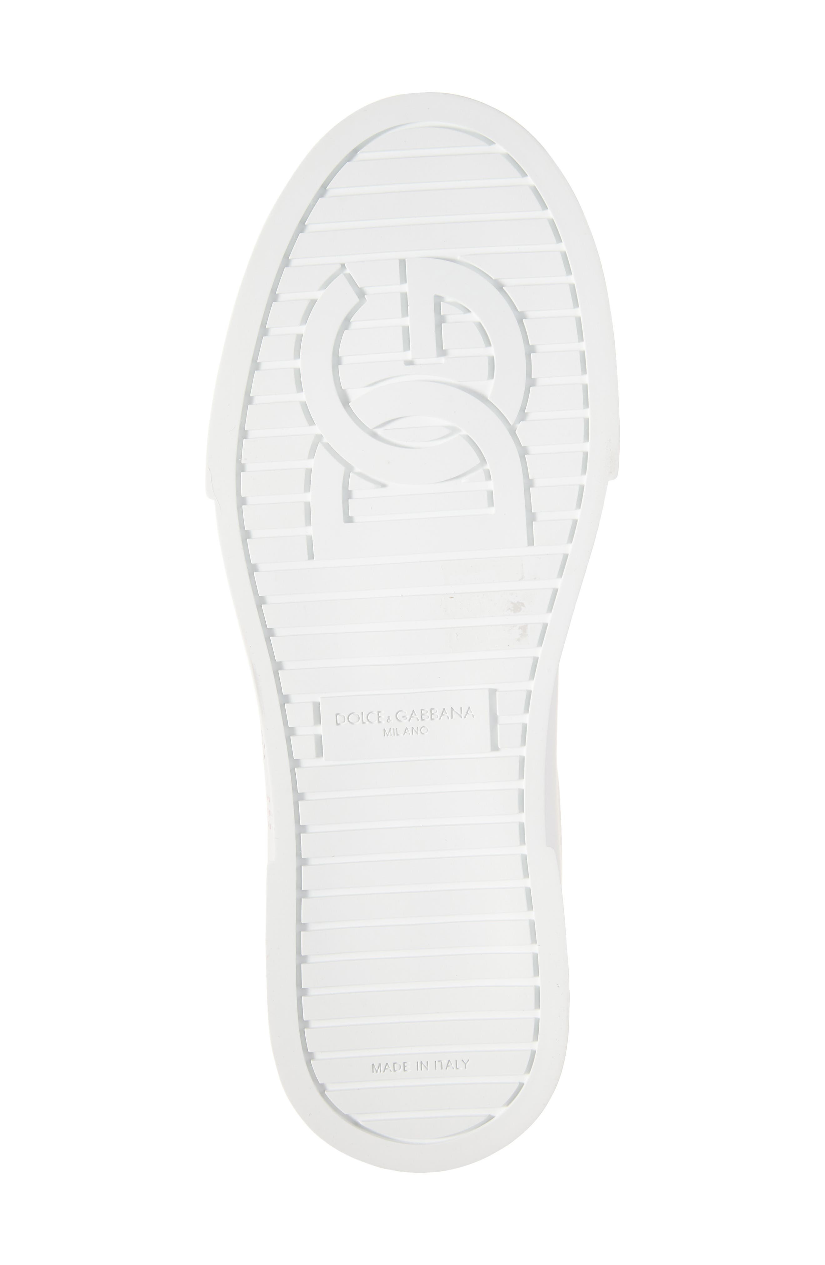 Dolce&Gabbana Portofino Sneaker in Bianco/Rosa at Nordstrom - 6