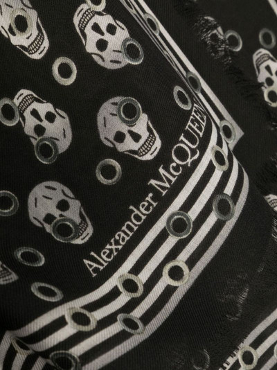 Alexander McQueen wool skull-print scarf outlook