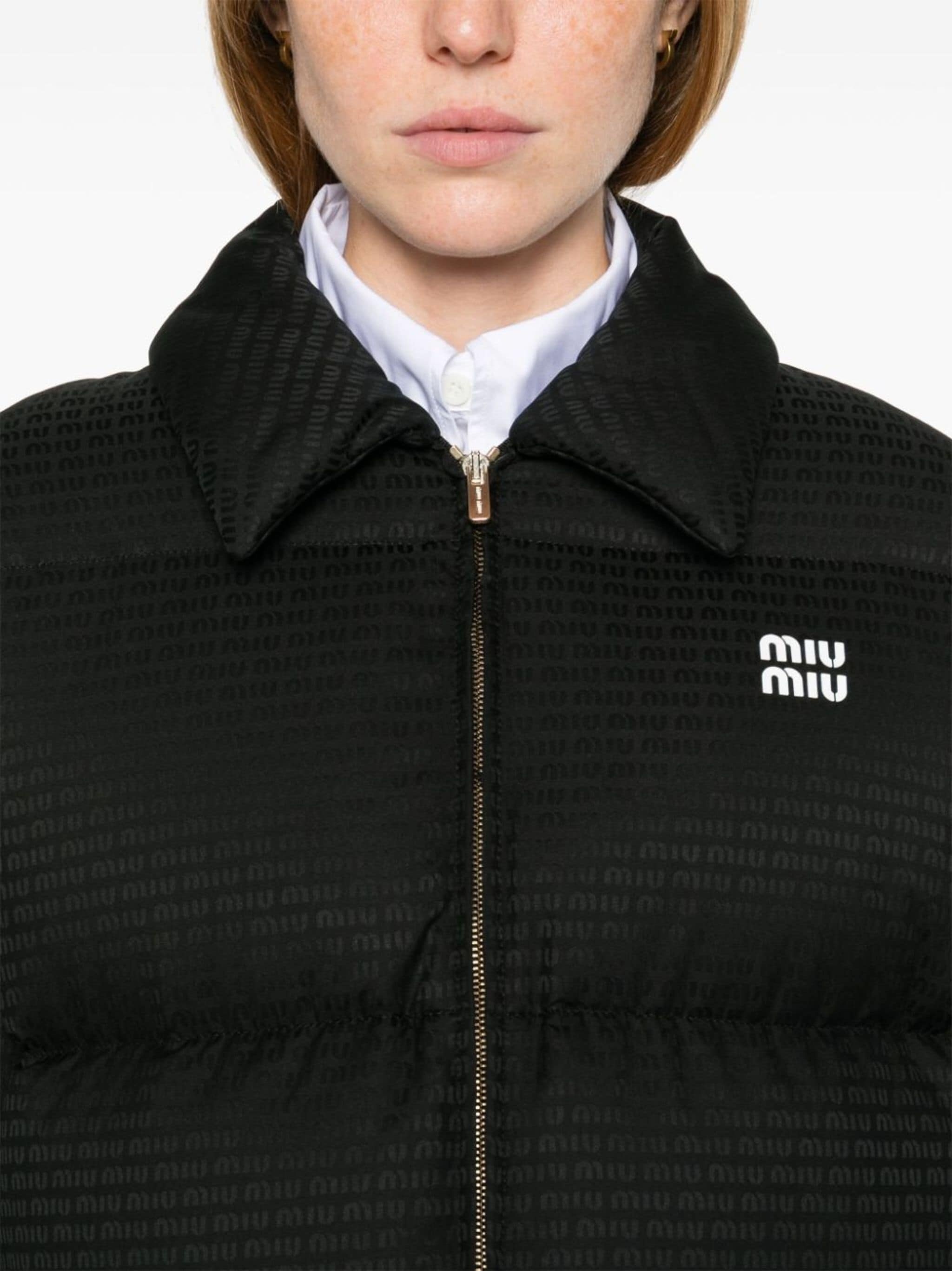 logo-appliqué puffer jacket - 5