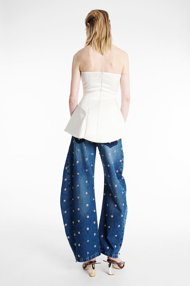 CORSETED TUXEDO TOP IVORY 3