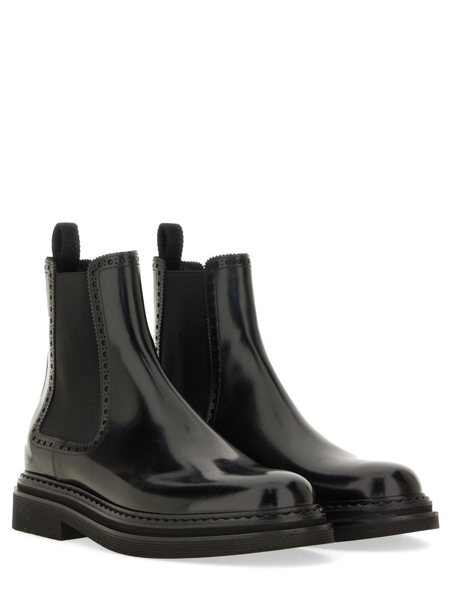 Dolce & Gabbana Men Brushed Leather Boot - 2