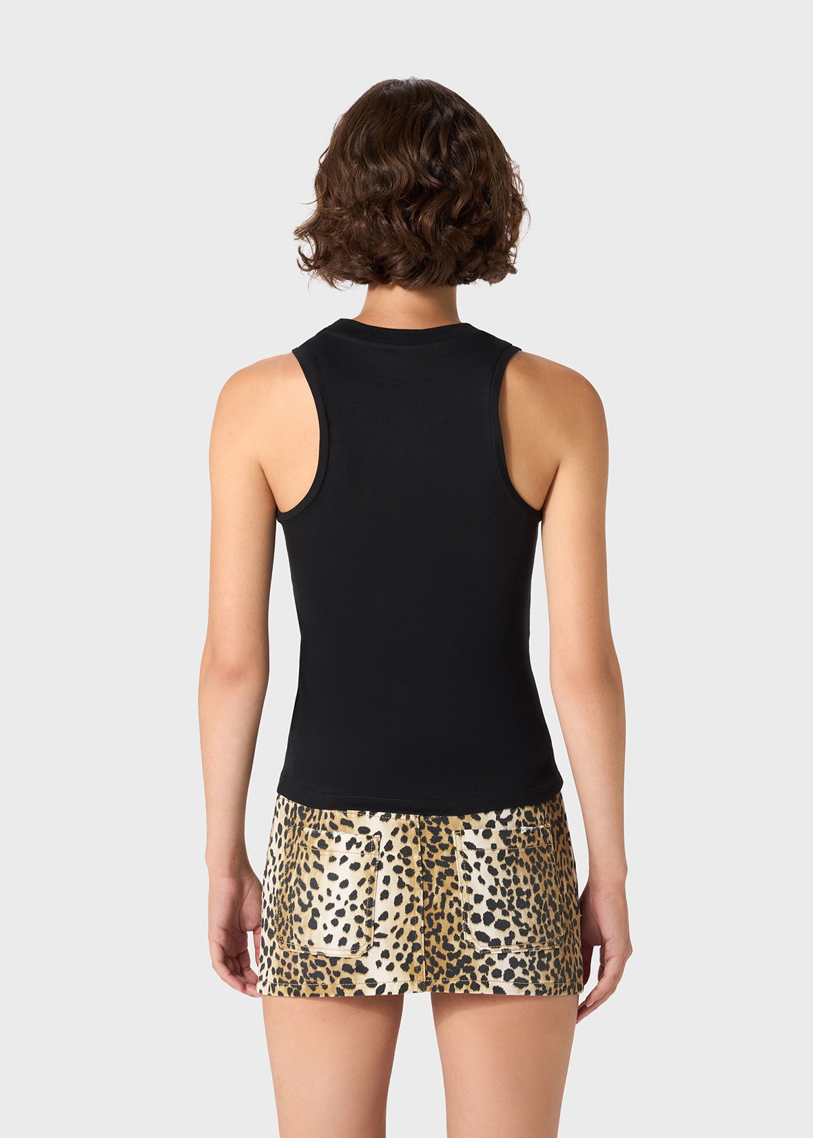 TANK TOP WITH RHINESTONE HEART EMBROIDERY - 4