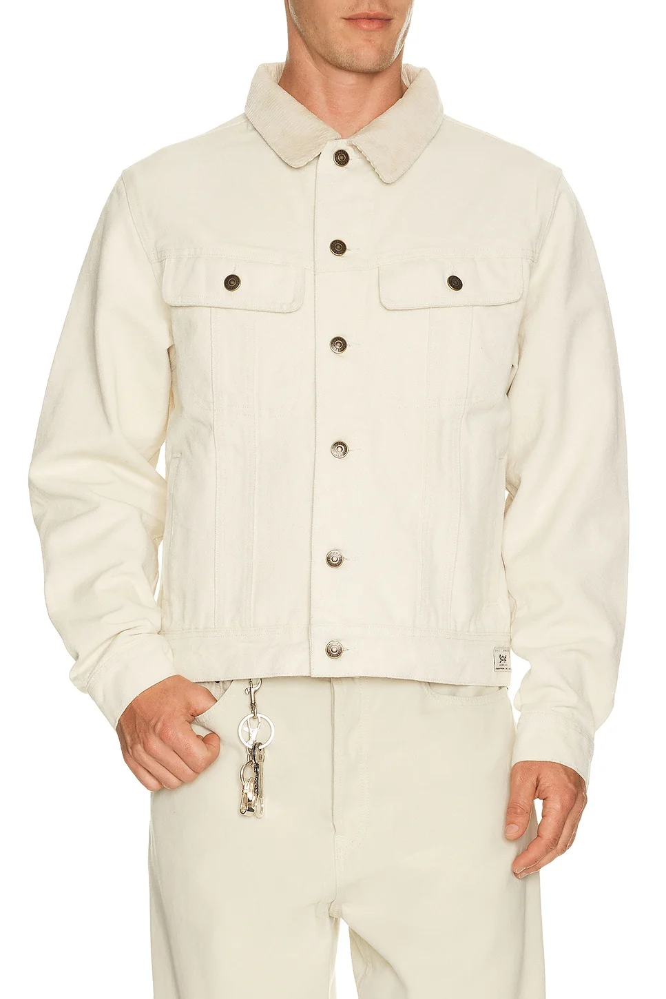 Cotton Canvas Trucker Jacket - 1