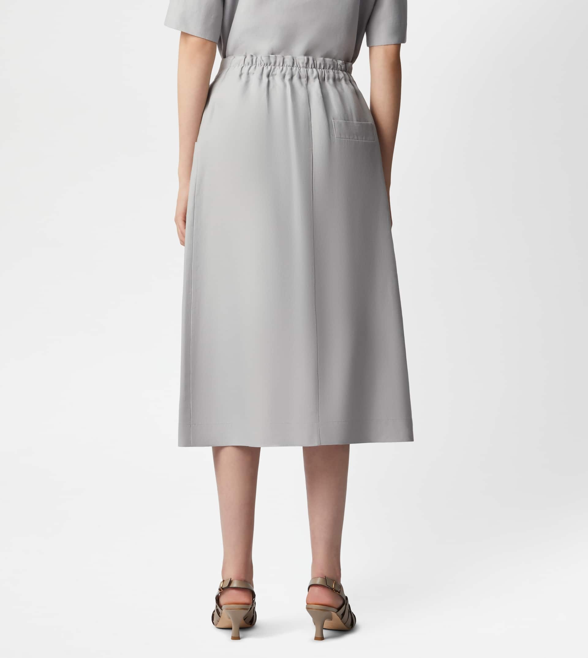 SKIRT IN LINEN - GREY - 3