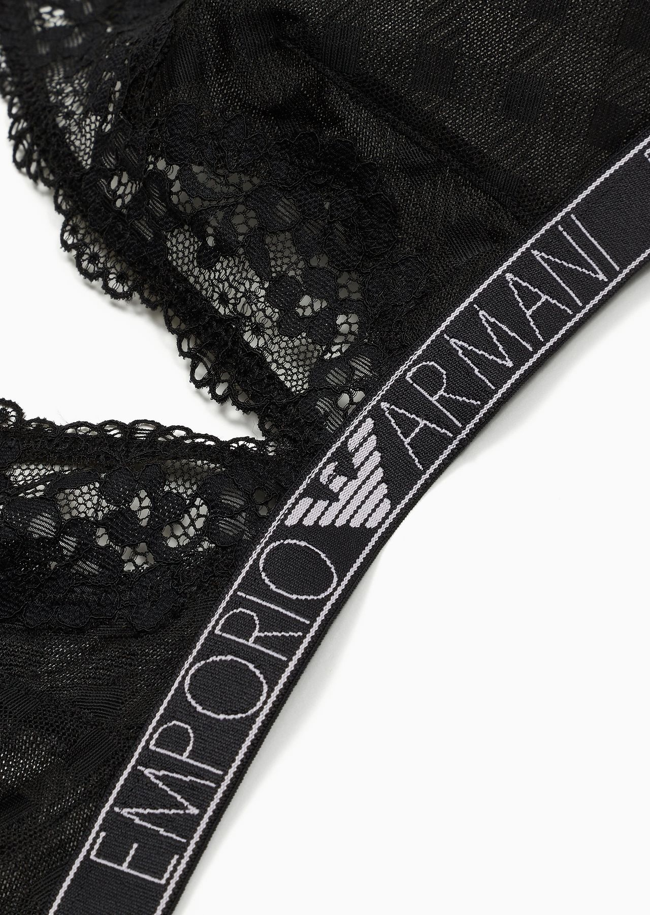 ASV mesh bralette with a gingham and lace pattern - 4